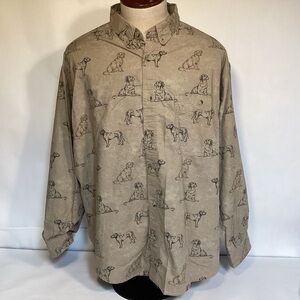 Woolrich vintage 90’s Men’s British Tan Labs button down shirt size 2XL
